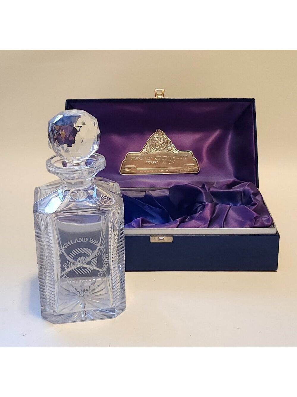 RARE Highland Week of International Curling 1990 Winner Decanter Glenfarclas